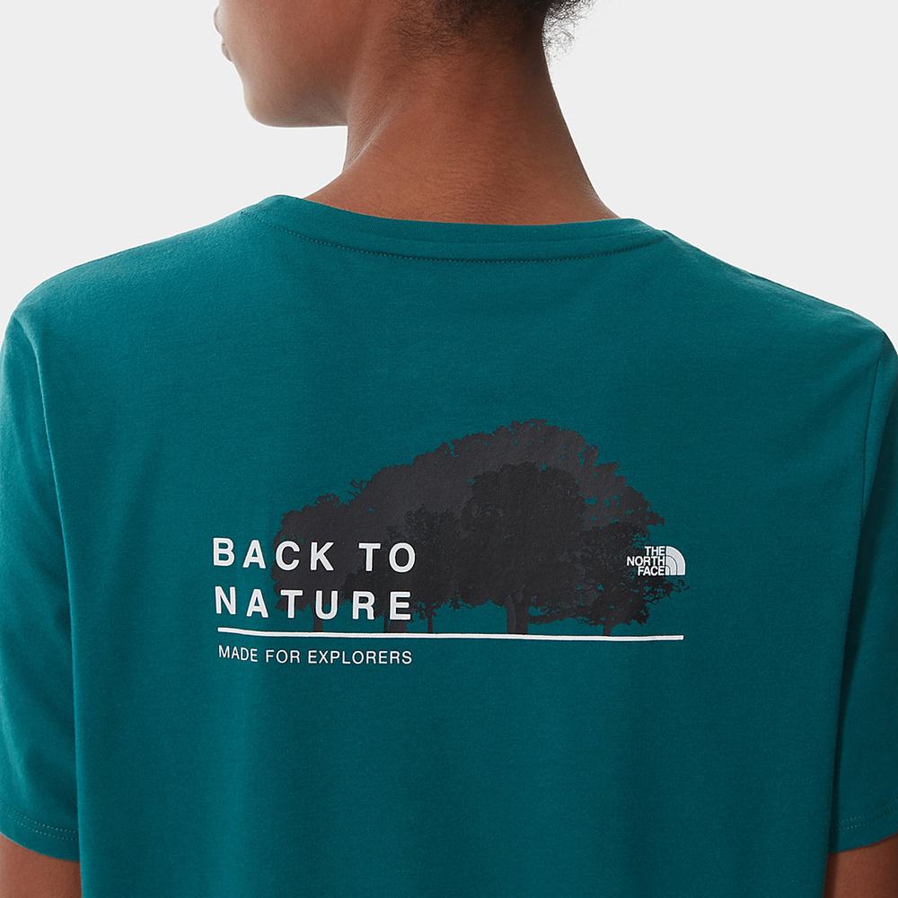 Tricko The North Face FOUNDATION GRAPHIC Damske Zelene | SJP-236840