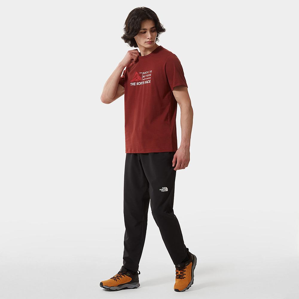 Tricko The North Face FOUNDATION GRAPHIC Panske Tmavo Červené | TBM-713089