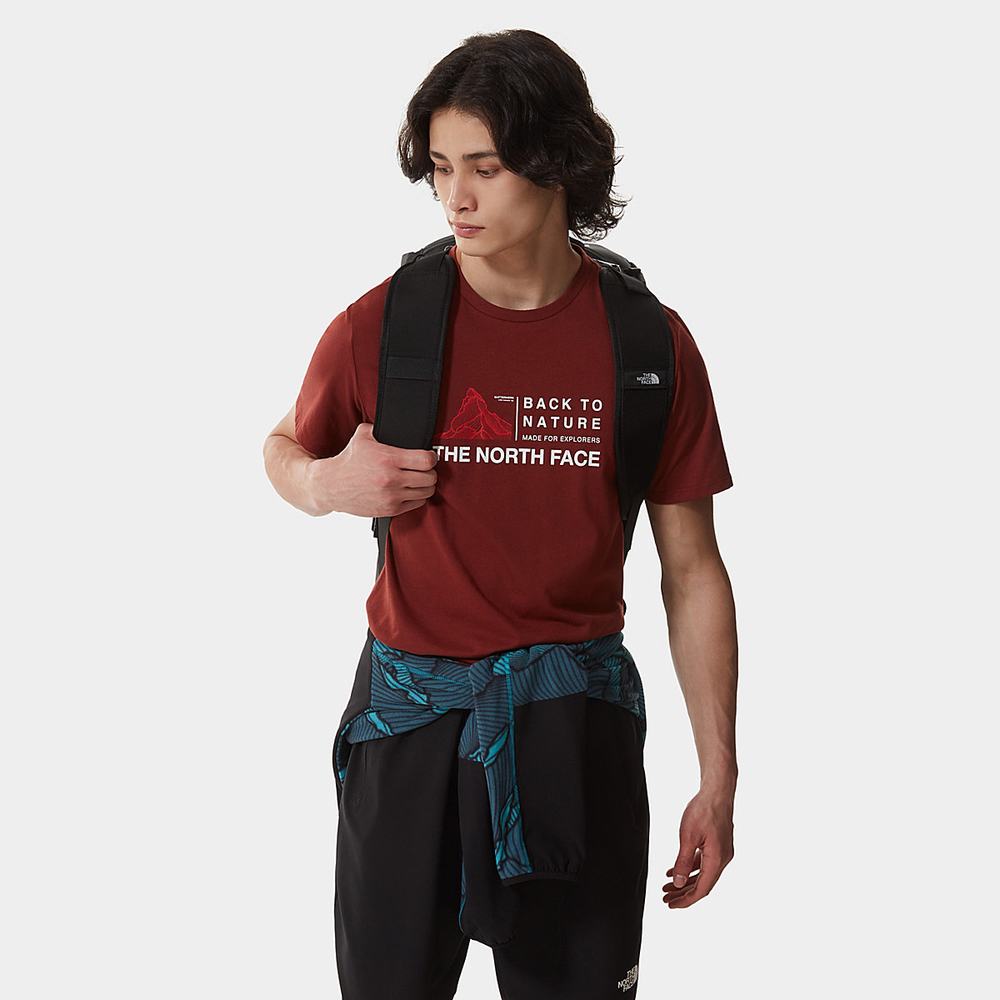 Tricko The North Face FOUNDATION GRAPHIC Panske Tmavo Červené | TBM-713089