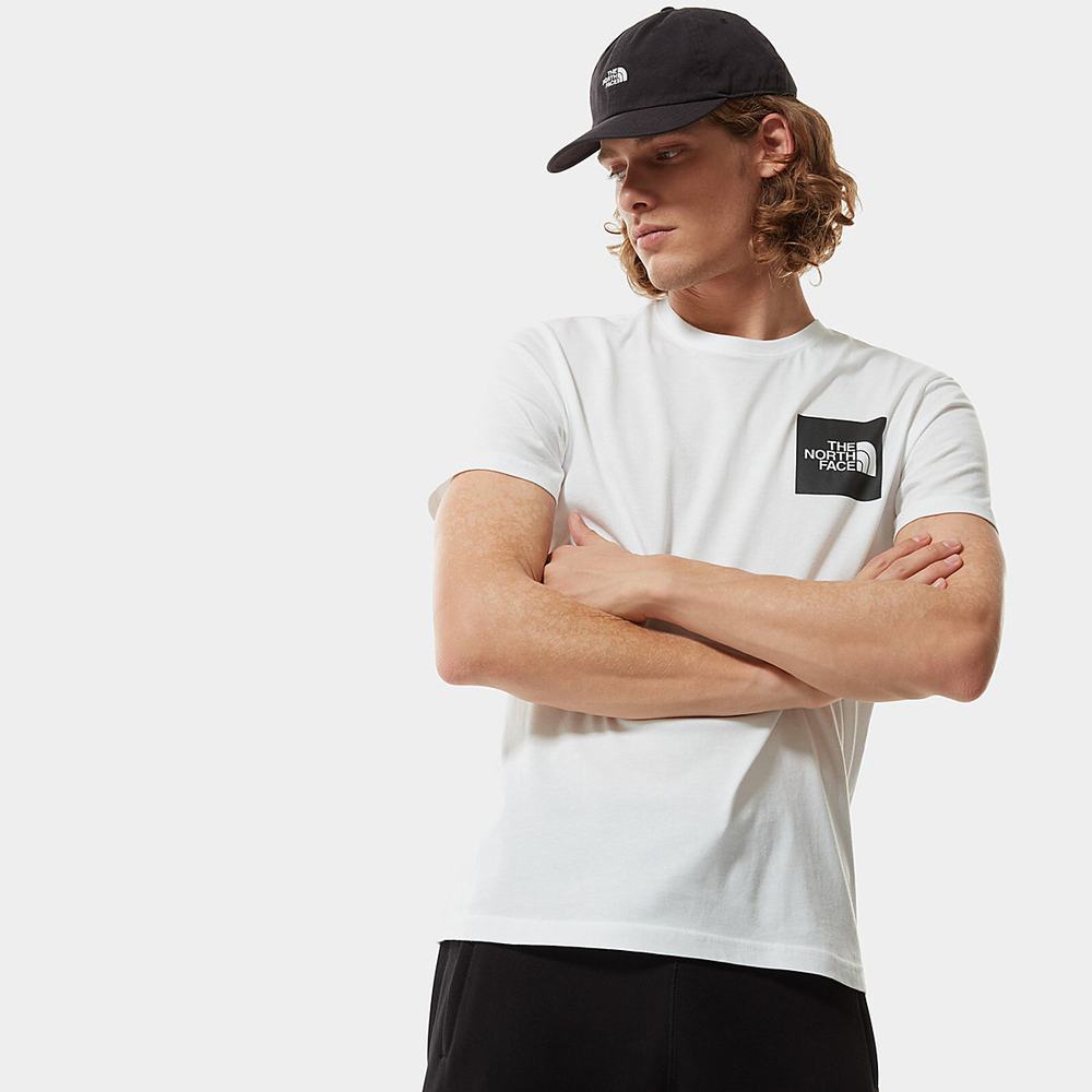 Tricko The North Face Fine Panske Biele Čierne | LFD-184529