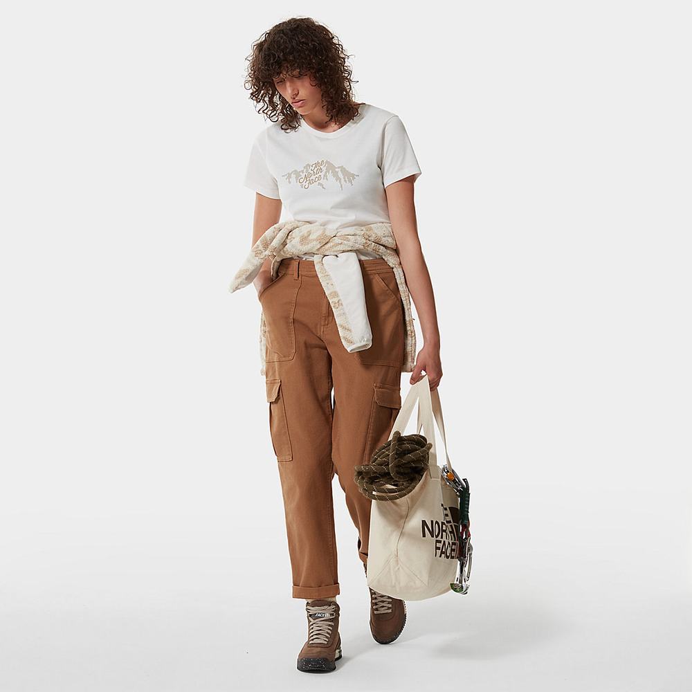 Tricko The North Face GRAPHIC Damske Biele | YRX-240615