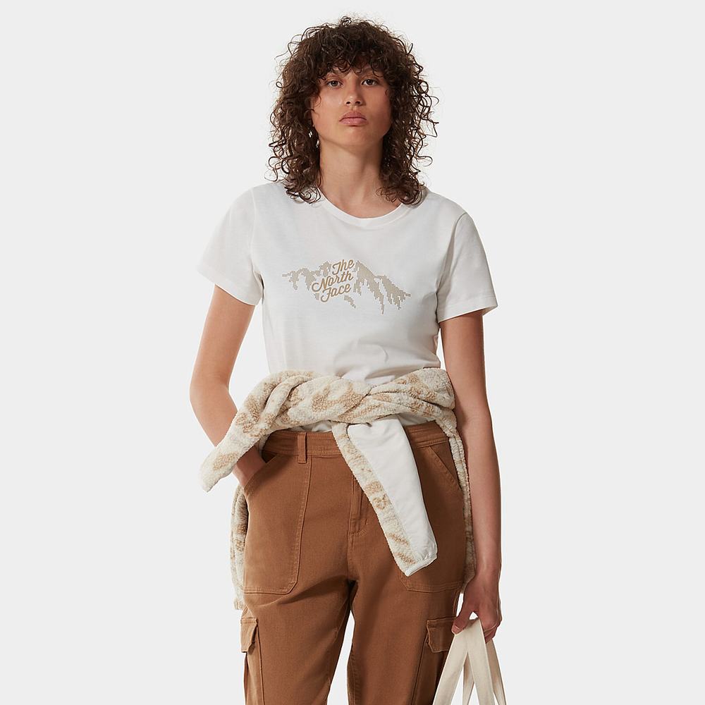 Tricko The North Face GRAPHIC Damske Biele | YRX-240615