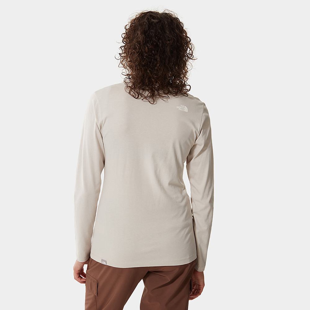 Tricko The North Face GRAPHIC LONG-SLEEVE Damske Strieborne Siva | ARG-354906