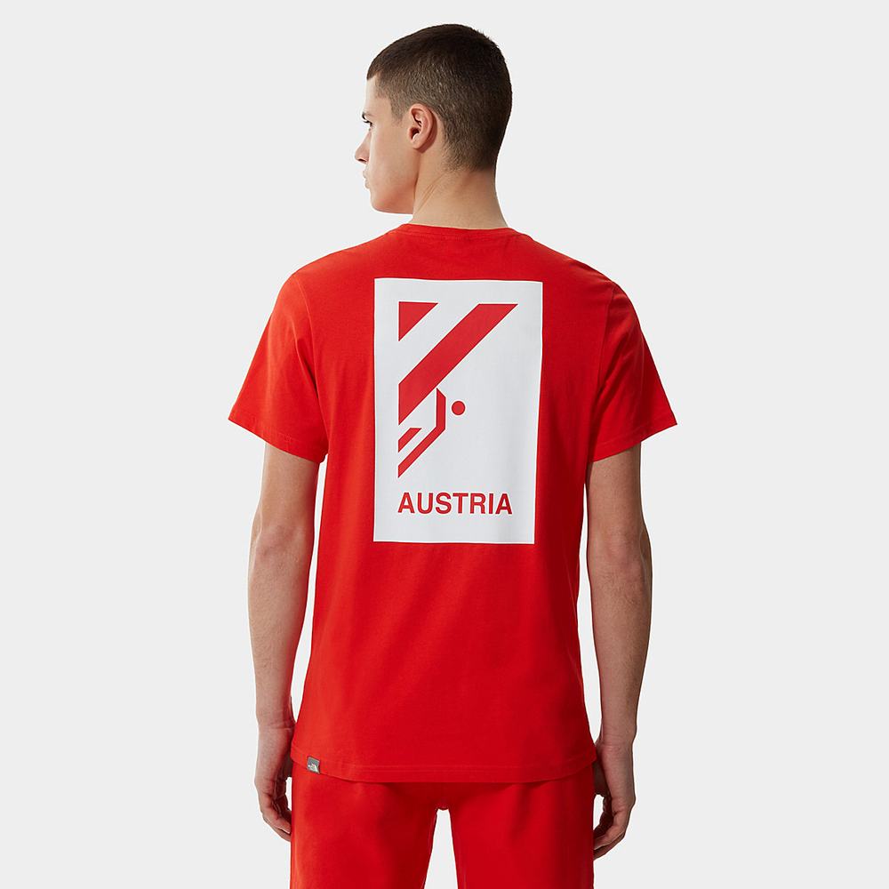 Tricko The North Face INTERNATIONAL COLLECTION CLASSIC CLIMB Panske Červené | ZNG-295407
