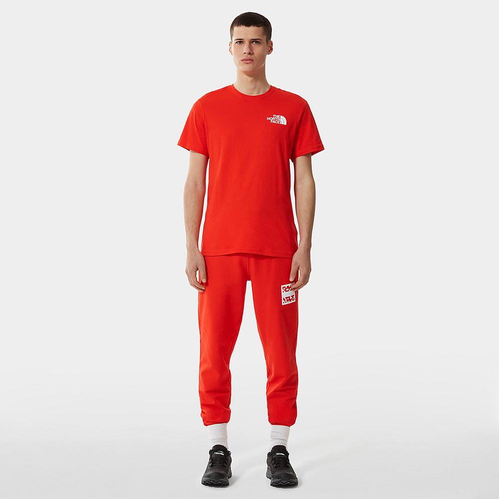 Tricko The North Face INTERNATIONAL COLLECTION CLASSIC CLIMB Panske Červené | ZNG-295407