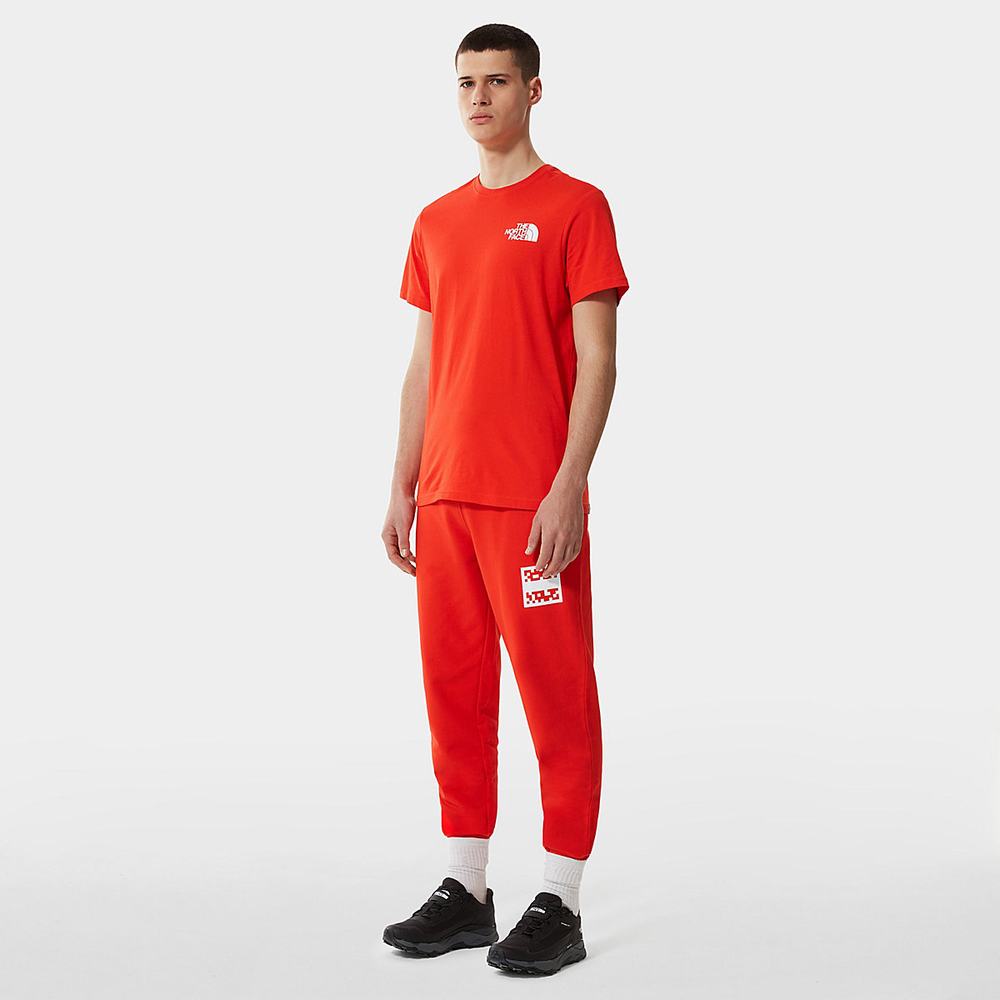 Tricko The North Face INTERNATIONAL COLLECTION CLASSIC CLIMB Panske Červené | ZNG-295407