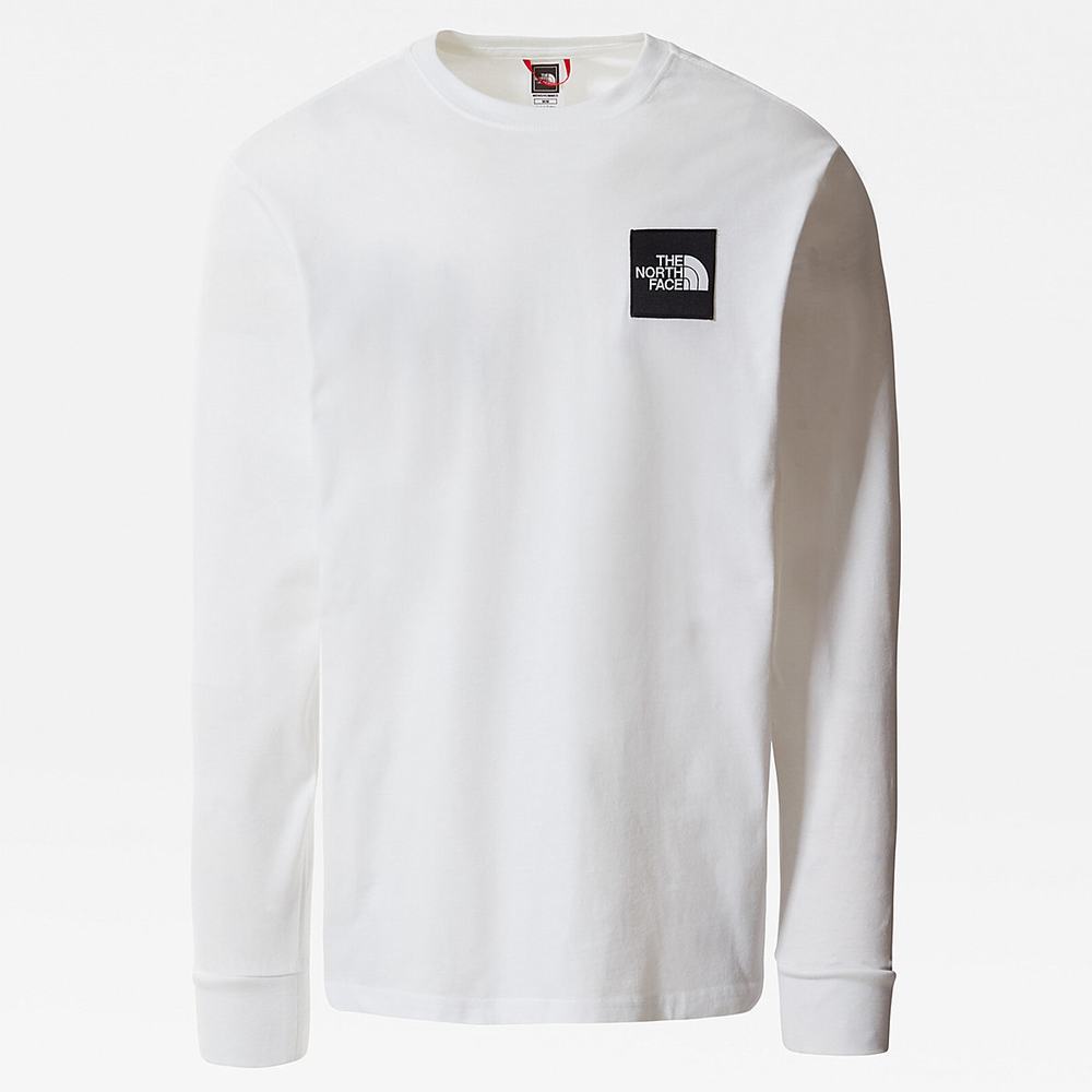 Tricko The North Face Long-Sleeve Boruda Panske Biele | BXR-483256