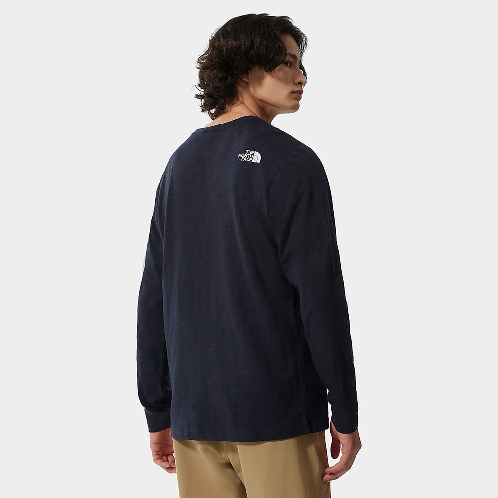 Tricko The North Face Long-Sleeve Tissaack Panske Námornícka Modrá | FBY-602438