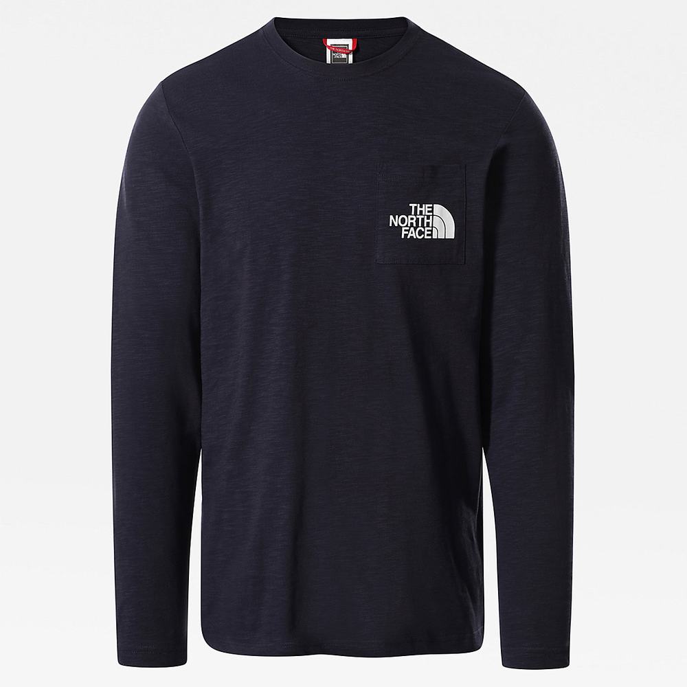 Tricko The North Face Long-Sleeve Tissaack Panske Námornícka Modrá | FBY-602438