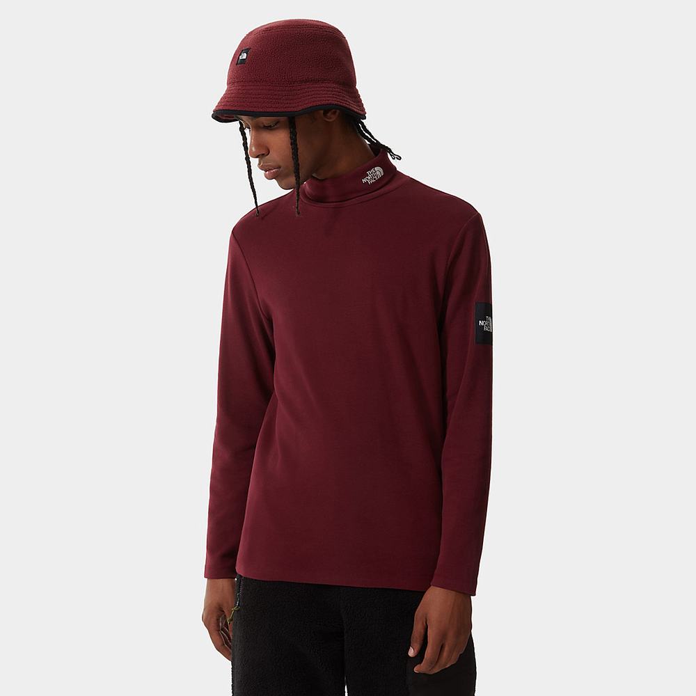 Tricko The North Face MTN ARCHIVES LONG-SLEEVE Panske Červené | GAU-957328