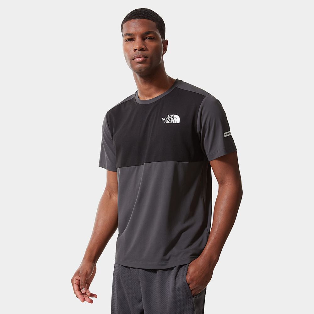 Tricko The North Face Mountain Athletics Hybrid Panske Siva Čierne | MAH-570932