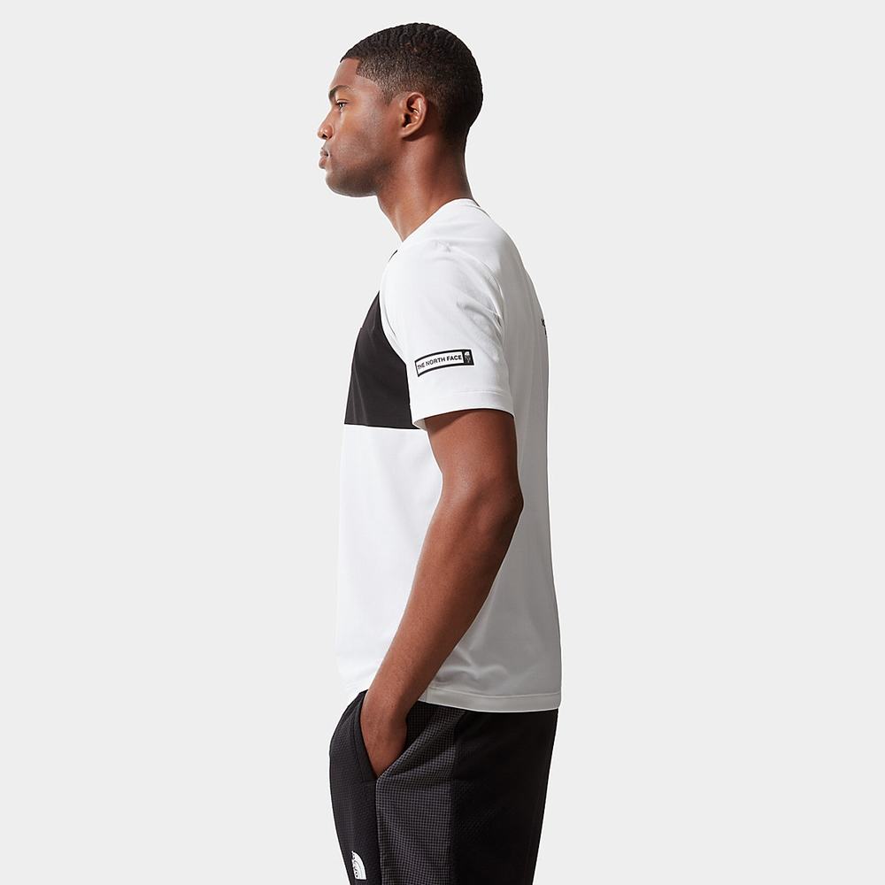 Tricko The North Face Mountain Athletics Hybrid Panske Biele Čierne | PRL-135698