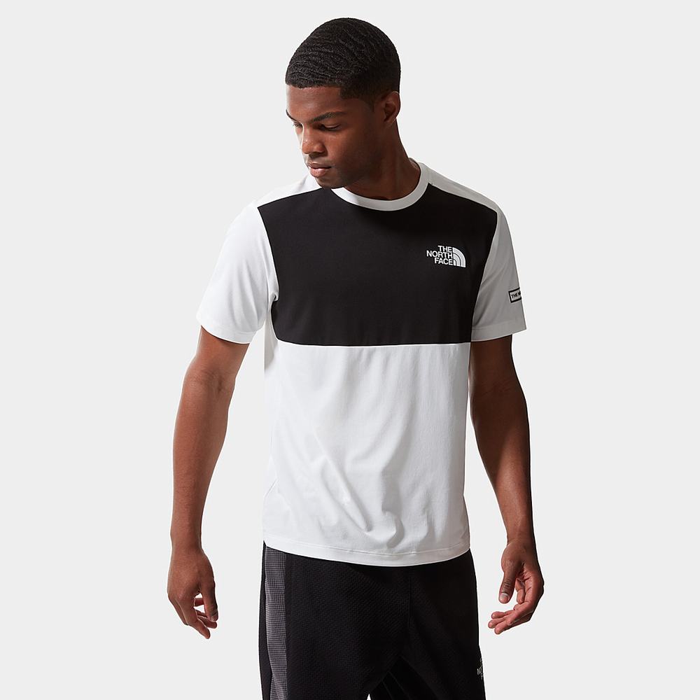 Tricko The North Face Mountain Athletics Hybrid Panske Biele Čierne | PRL-135698