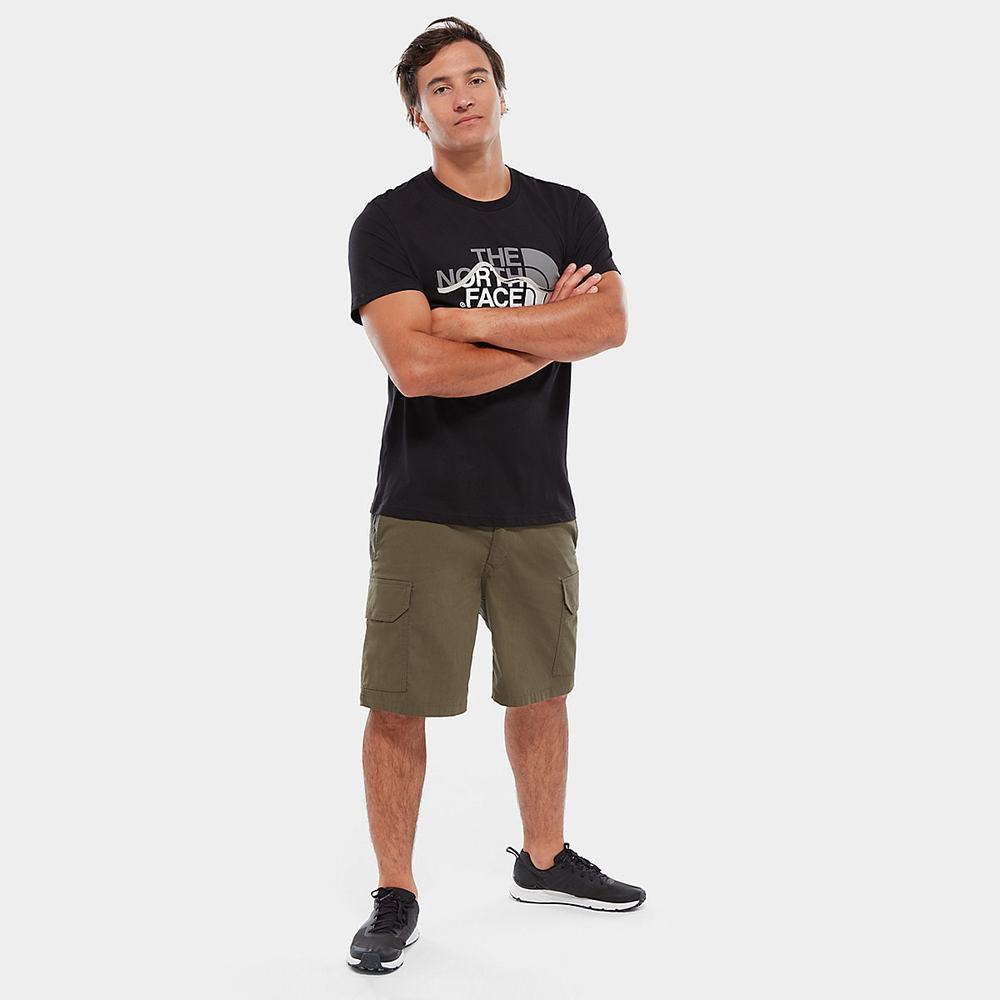 Tricko The North Face Mountain Line Panske Čierne | KRQ-491807