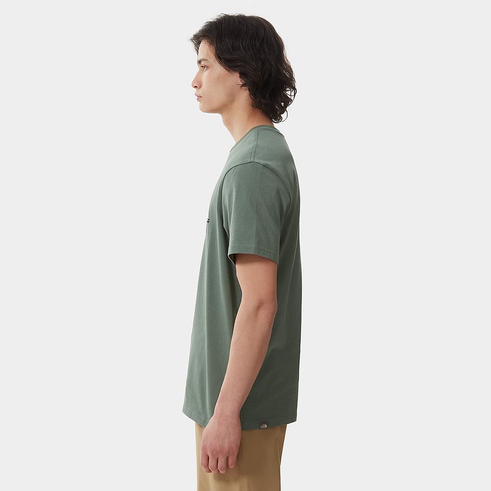 Tricko The North Face Mountain Line Panske Zelene | TZV-715398
