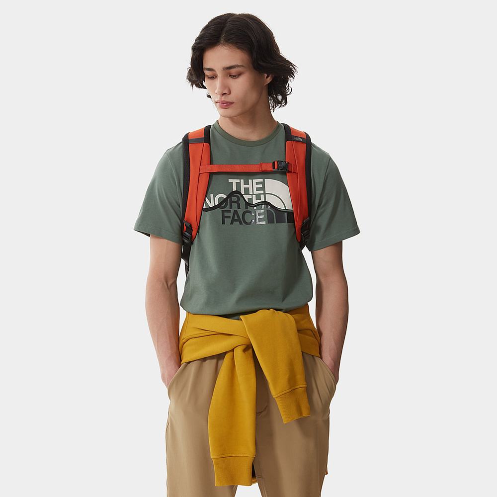 Tricko The North Face Mountain Line Panske Zelene | TZV-715398