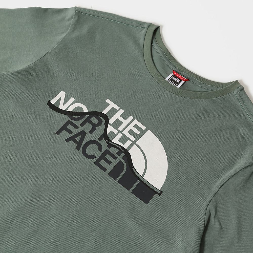Tricko The North Face Mountain Line Panske Zelene | TZV-715398