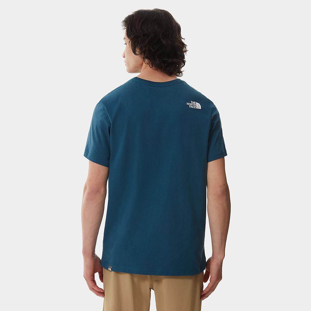 Tricko The North Face Mountain Line Panske Modre Biele | XJC-602984