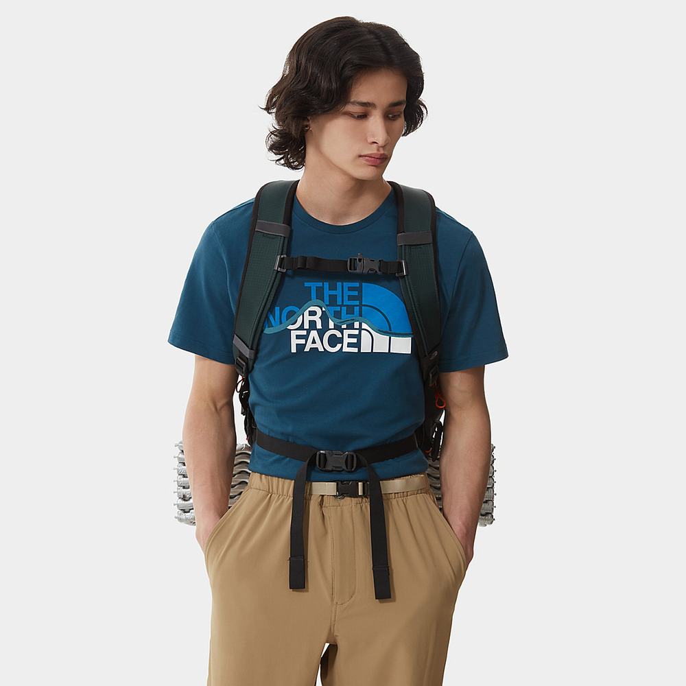 Tricko The North Face Mountain Line Panske Modre Biele | XJC-602984
