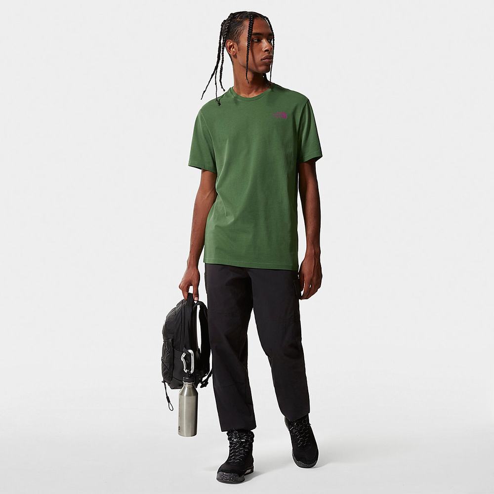 Tricko The North Face Mountain Outline Panske Zelene | ELM-095174