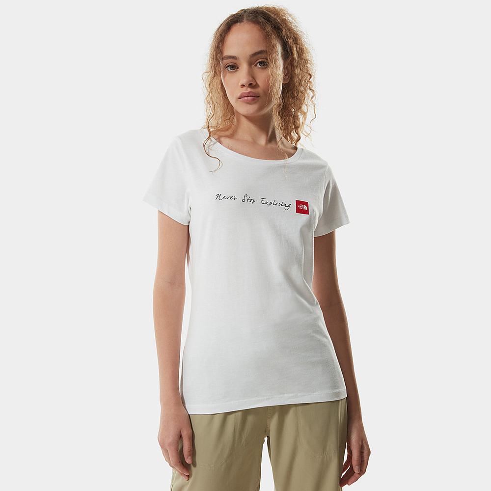 Tricko The North Face NSE Damske Biele Červené | YCF-740581