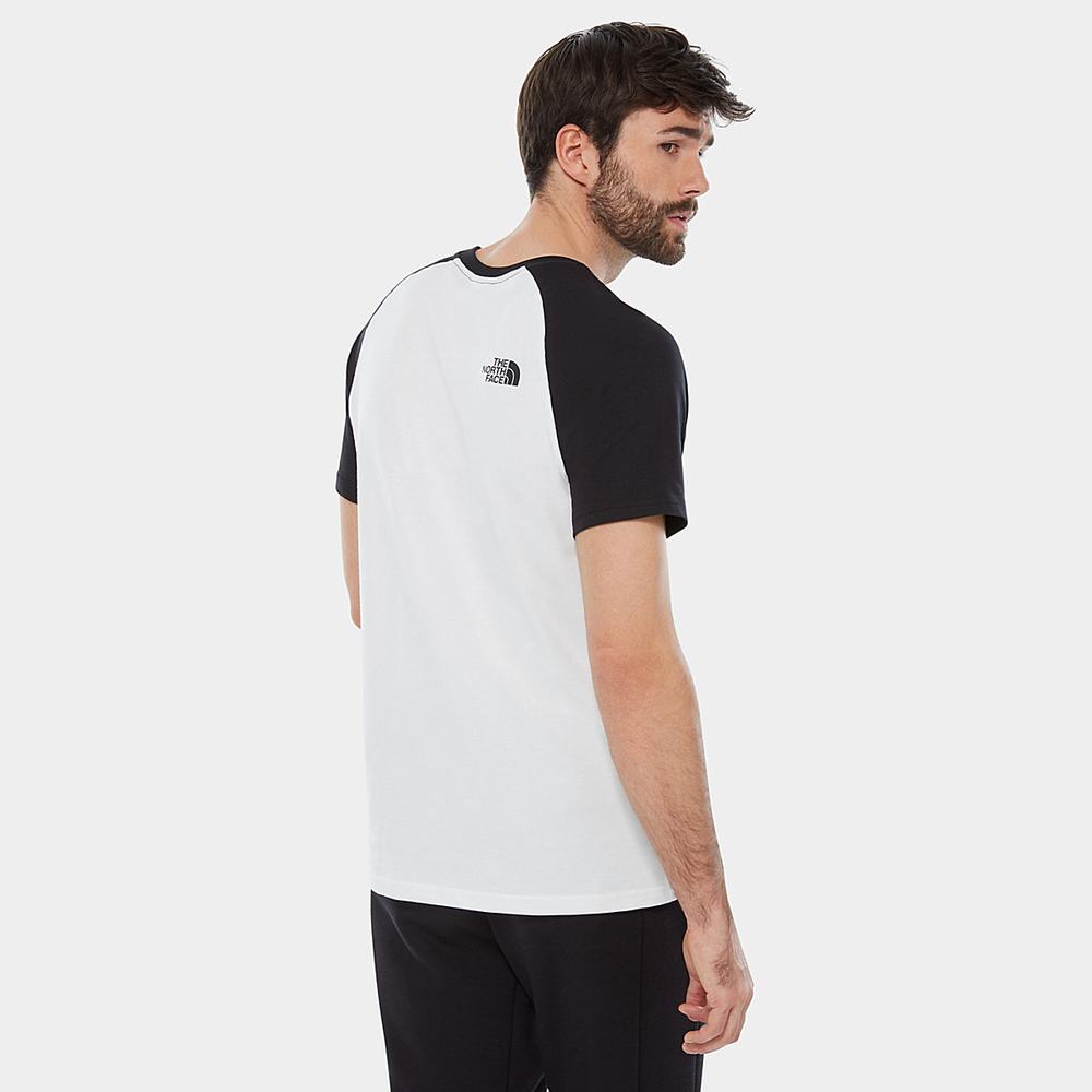 Tricko The North Face Raglan Easy Panske Biele Čierne | JNW-524073