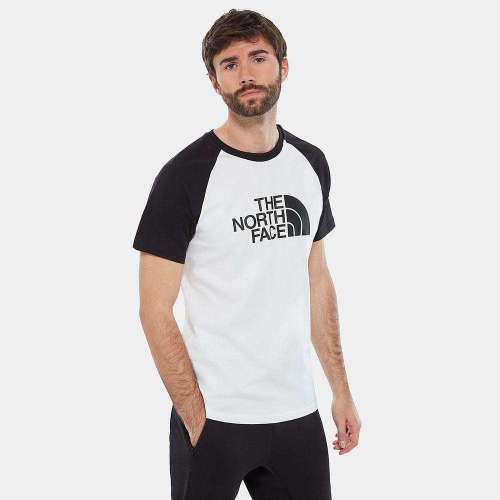 Tricko The North Face Raglan Easy Panske Biele Čierne | JNW-524073