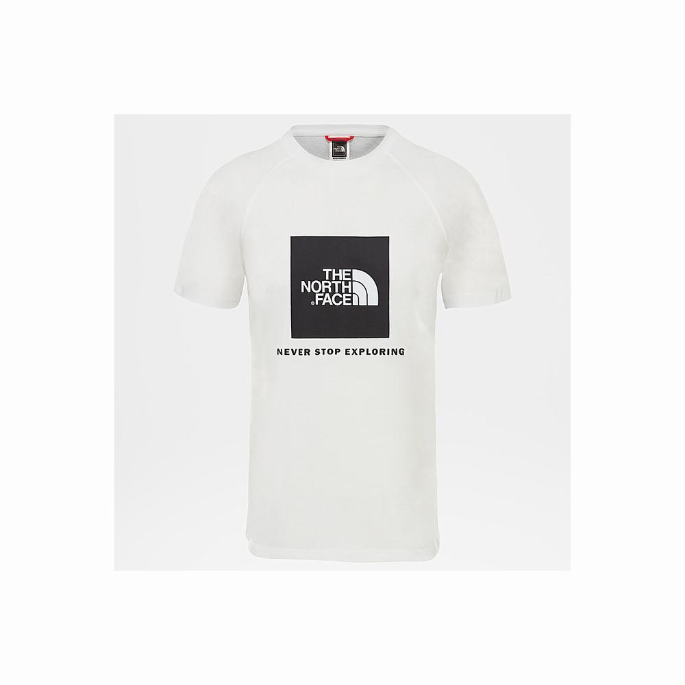 Tricko The North Face Raglan Redbox Panske Biele | BQL-271368