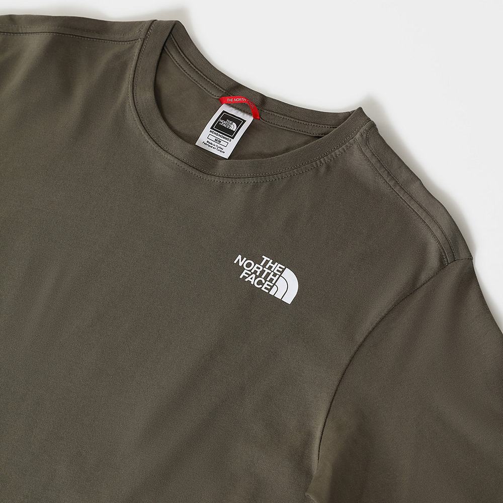 Tricko The North Face Redbox Celebration Panske Zelene Biele | CEN-740863