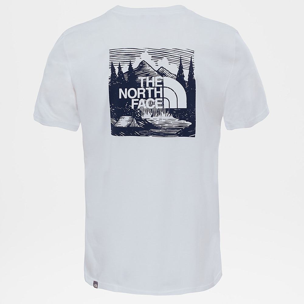 Tricko The North Face Redbox Celebration Panske Biele Námornícka Modrá | HSK-054628
