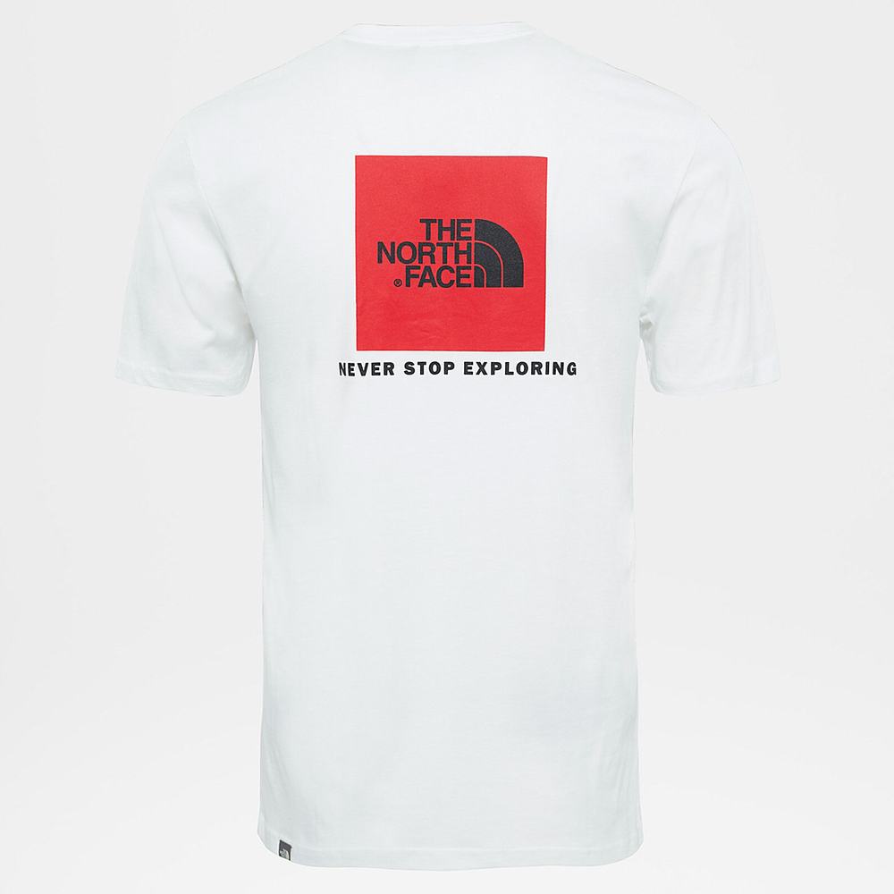 Tricko The North Face Redbox Panske Biele | MOC-291748