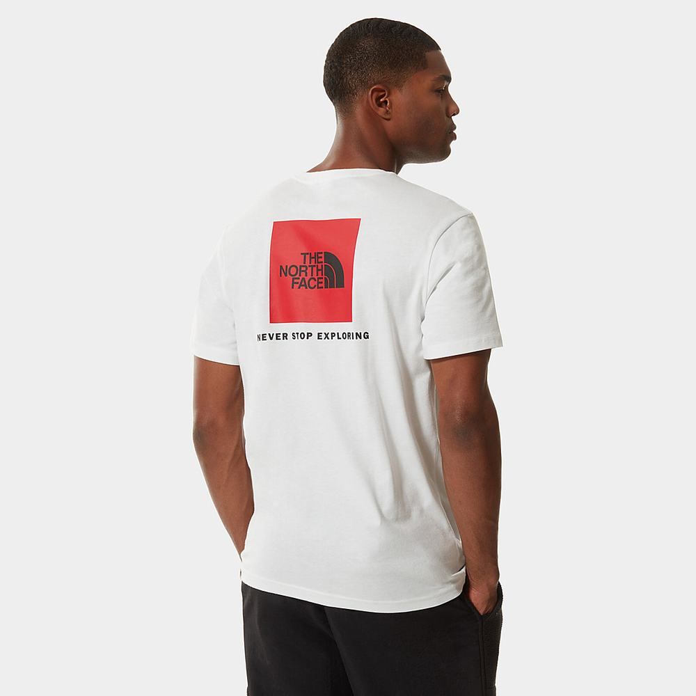 Tricko The North Face Redbox Panske Biele | MOC-291748