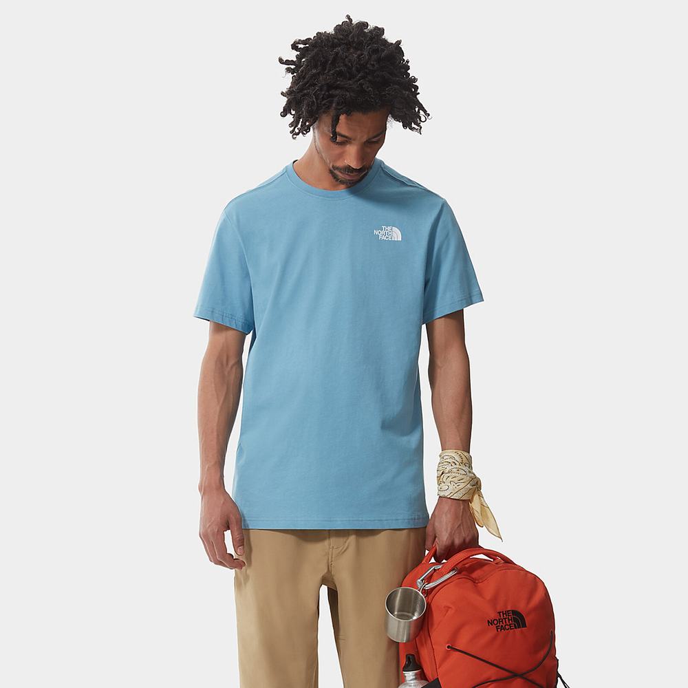 Tricko The North Face Redbox Panske Modre Siva | QGO-427983