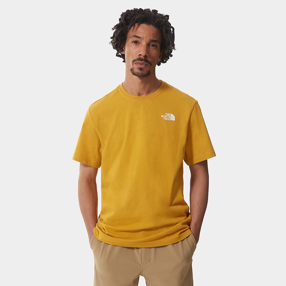 Tricko The North Face Redbox Panske Žlté | SCU-502694