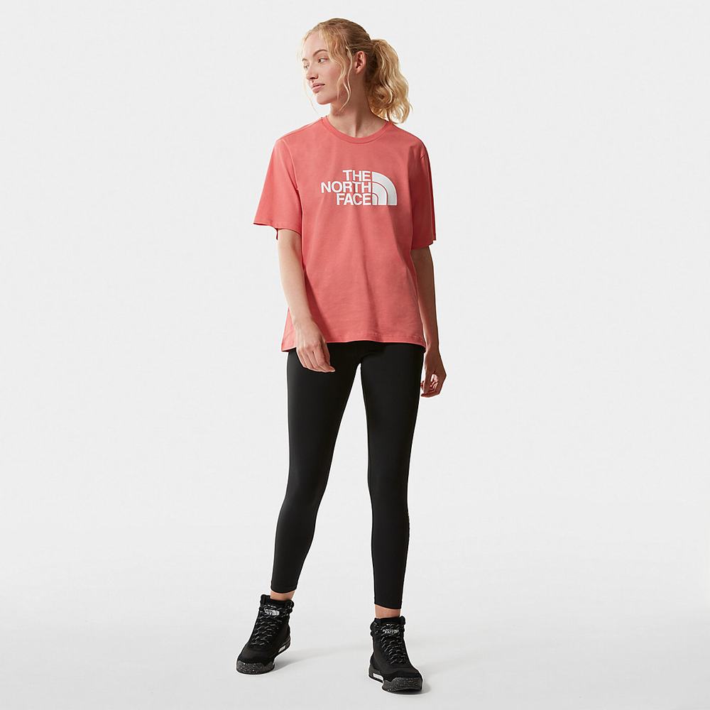 Tricko The North Face Relaxed Easy Damske Ruzove | RUV-236071