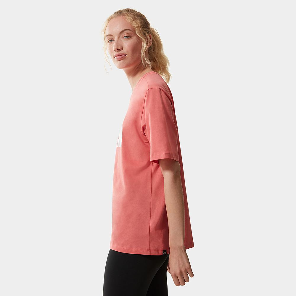 Tricko The North Face Relaxed Easy Damske Ruzove | RUV-236071