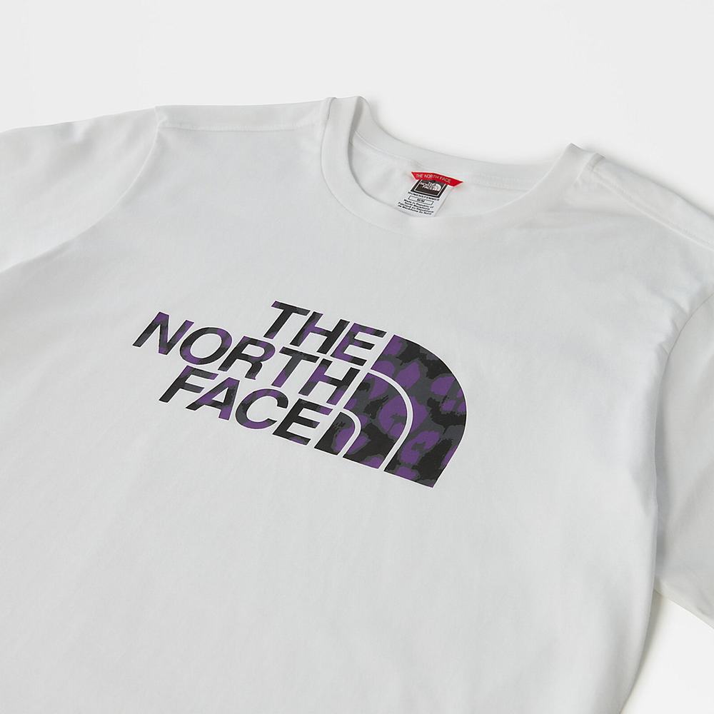 Tricko The North Face Relaxed Easy Damske Biele Nachový Leopardie | XWD-872549