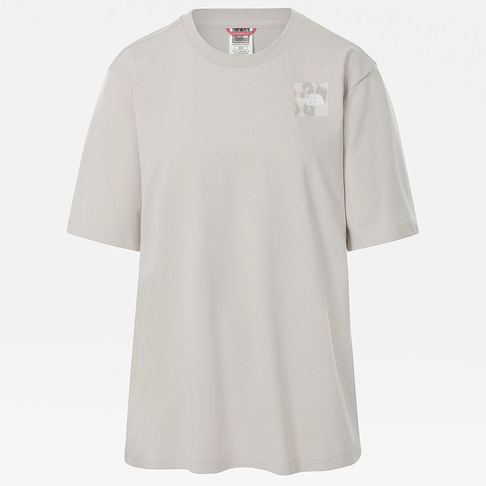 Tricko The North Face Relaxed Fine Damske Strieborne Siva Leopardie | YNR-749526