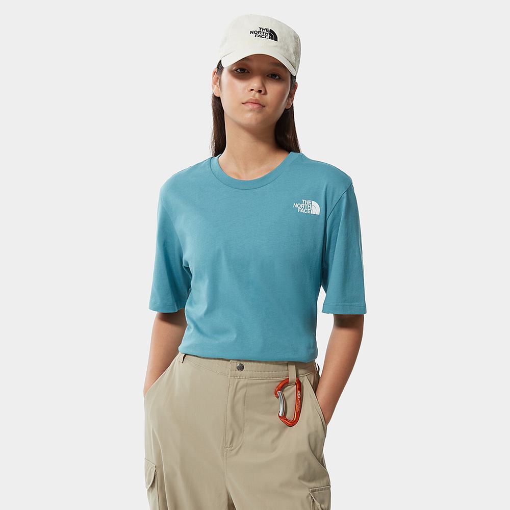 Tricko The North Face Relaxed Redbox Damske Modre | DGK-734091