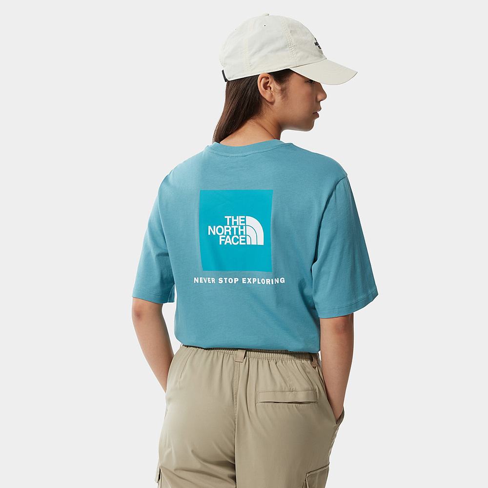 Tricko The North Face Relaxed Redbox Damske Modre | DGK-734091