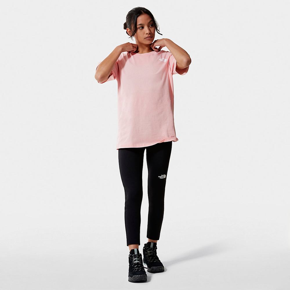 Tricko The North Face Relaxed Redbox Damske Ruzove | IOQ-597204