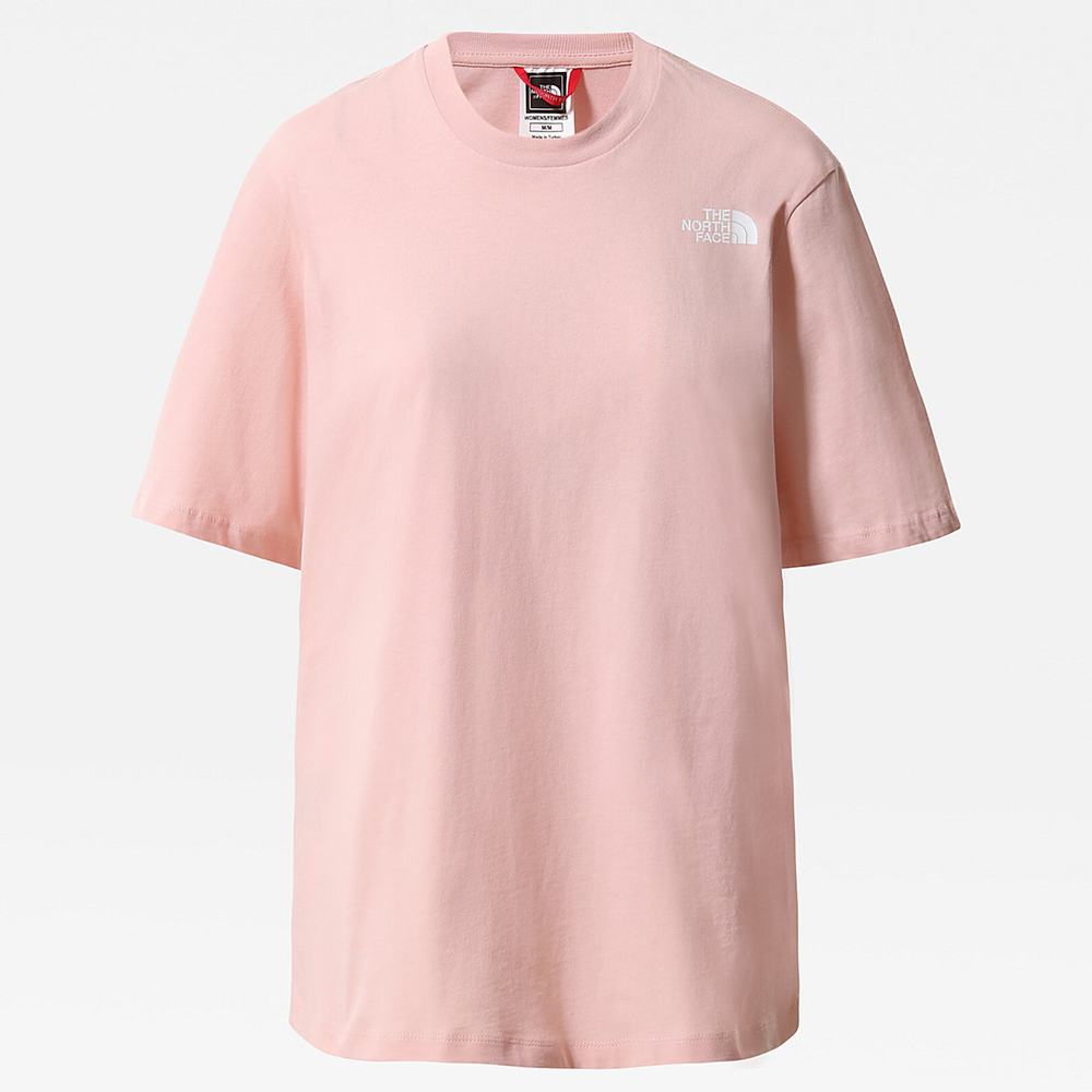 Tricko The North Face Relaxed Redbox Damske Ruzove | IOQ-597204