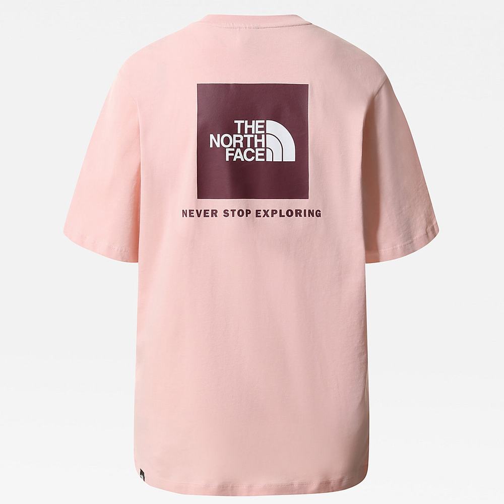 Tricko The North Face Relaxed Redbox Damske Ruzove | IOQ-597204