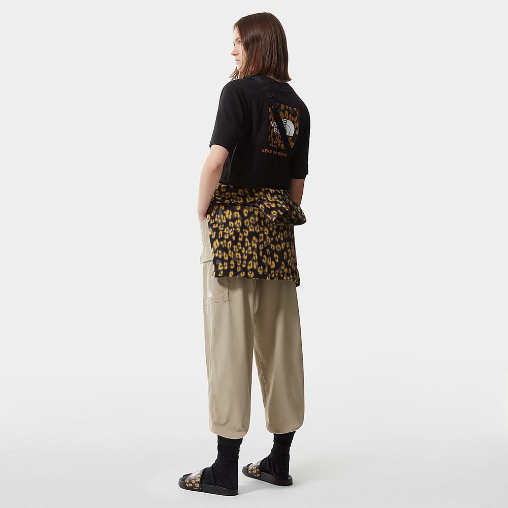 Tricko The North Face Relaxed Redbox Damske Čierne Žlté Leopardie | PMA-513062