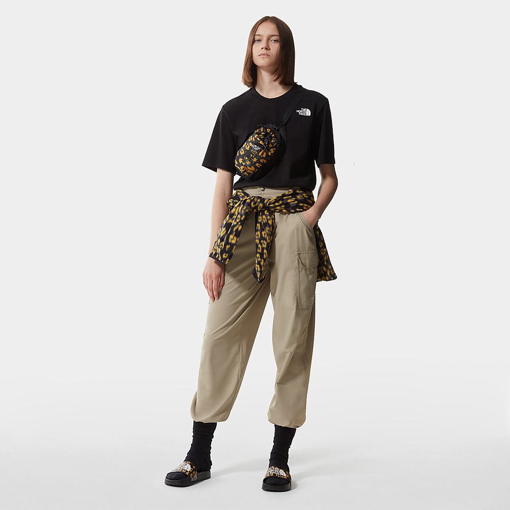 Tricko The North Face Relaxed Redbox Damske Čierne Žlté Leopardie | PMA-513062