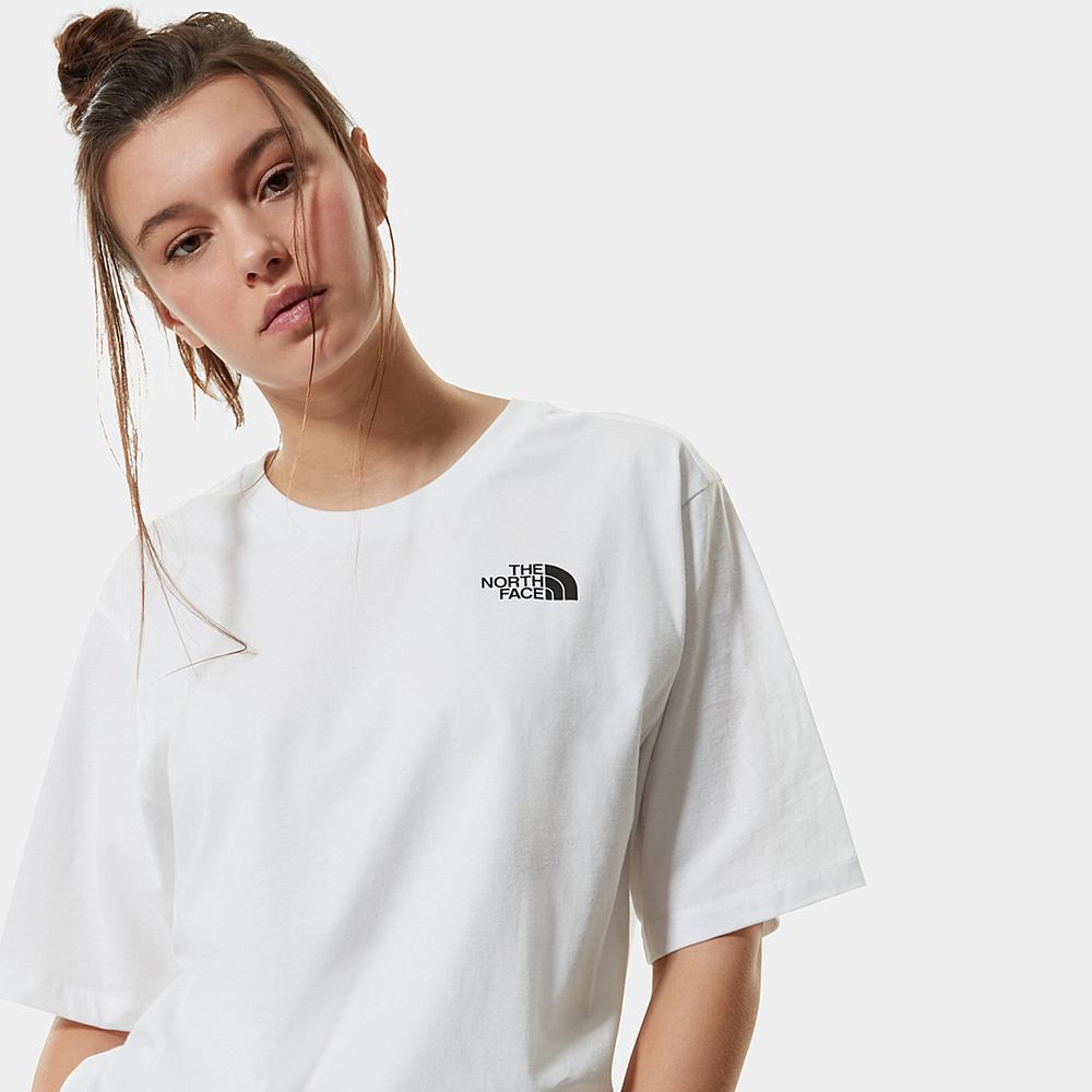 Tricko The North Face Relaxed Simple Dome Damske Biele | FDW-623950