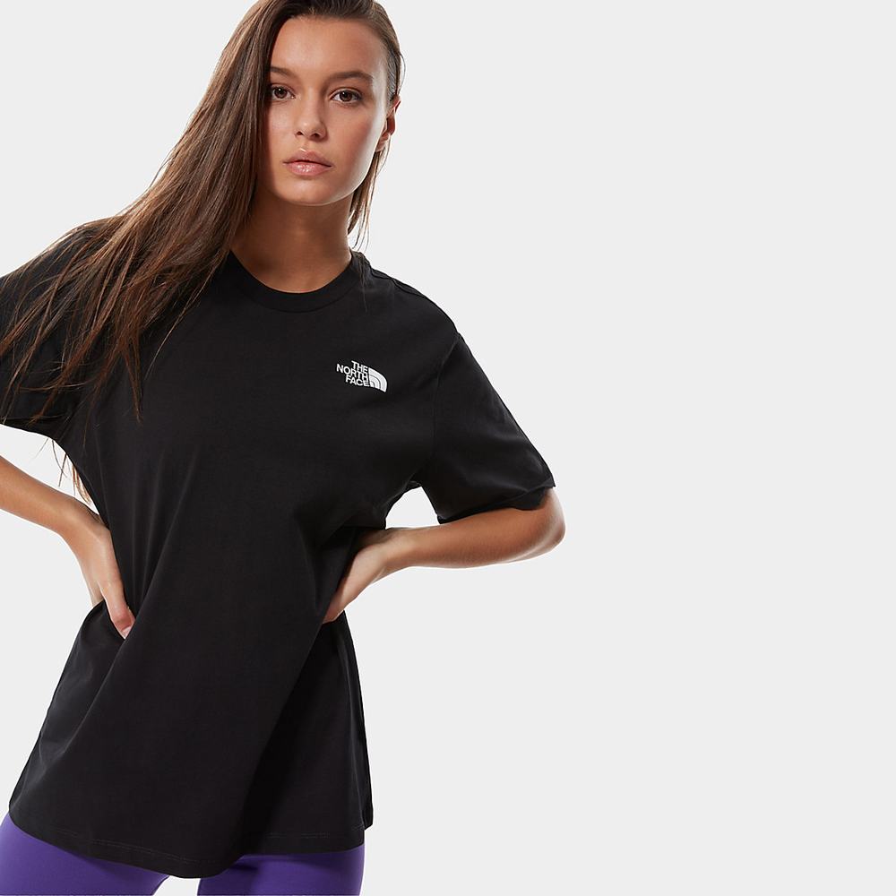 Tricko The North Face Relaxed Simple Dome Damske Čierne | GFU-725413