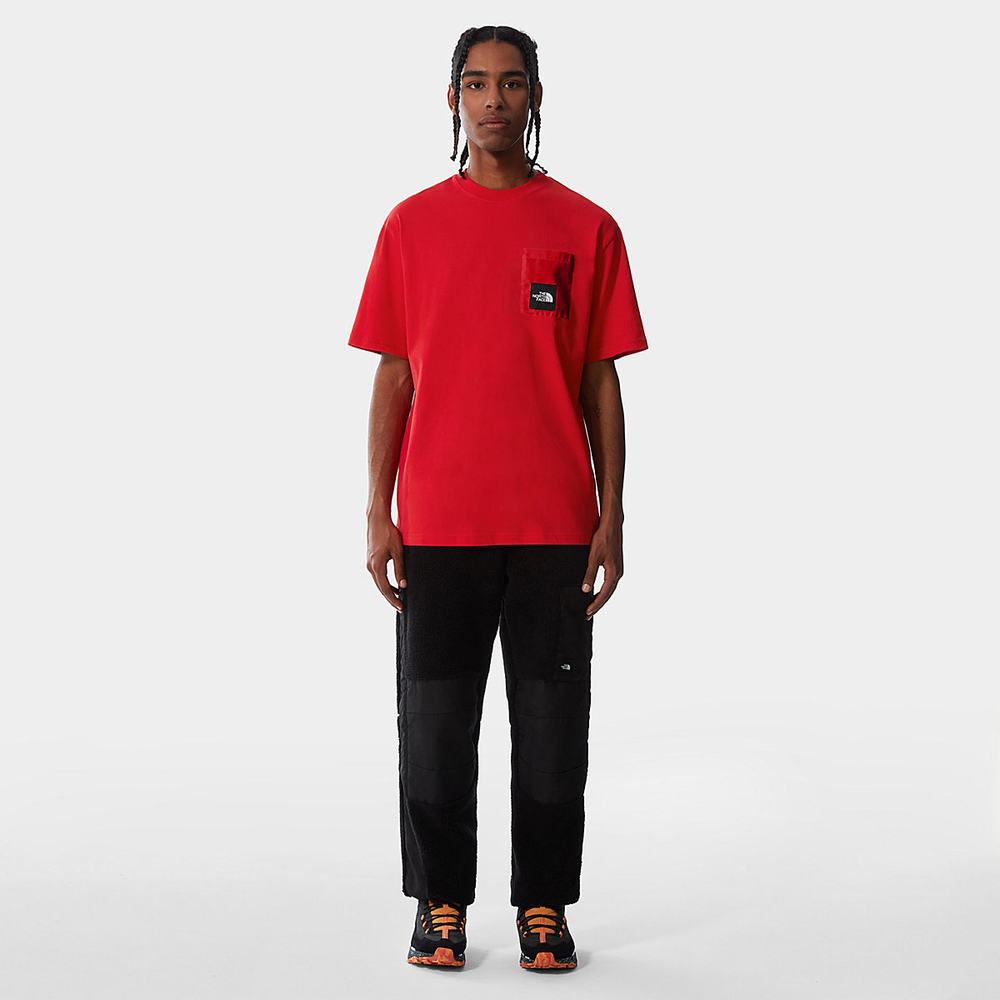 Tricko The North Face SEARCH & RESCUE POCKET Panske Červené | UPW-154273