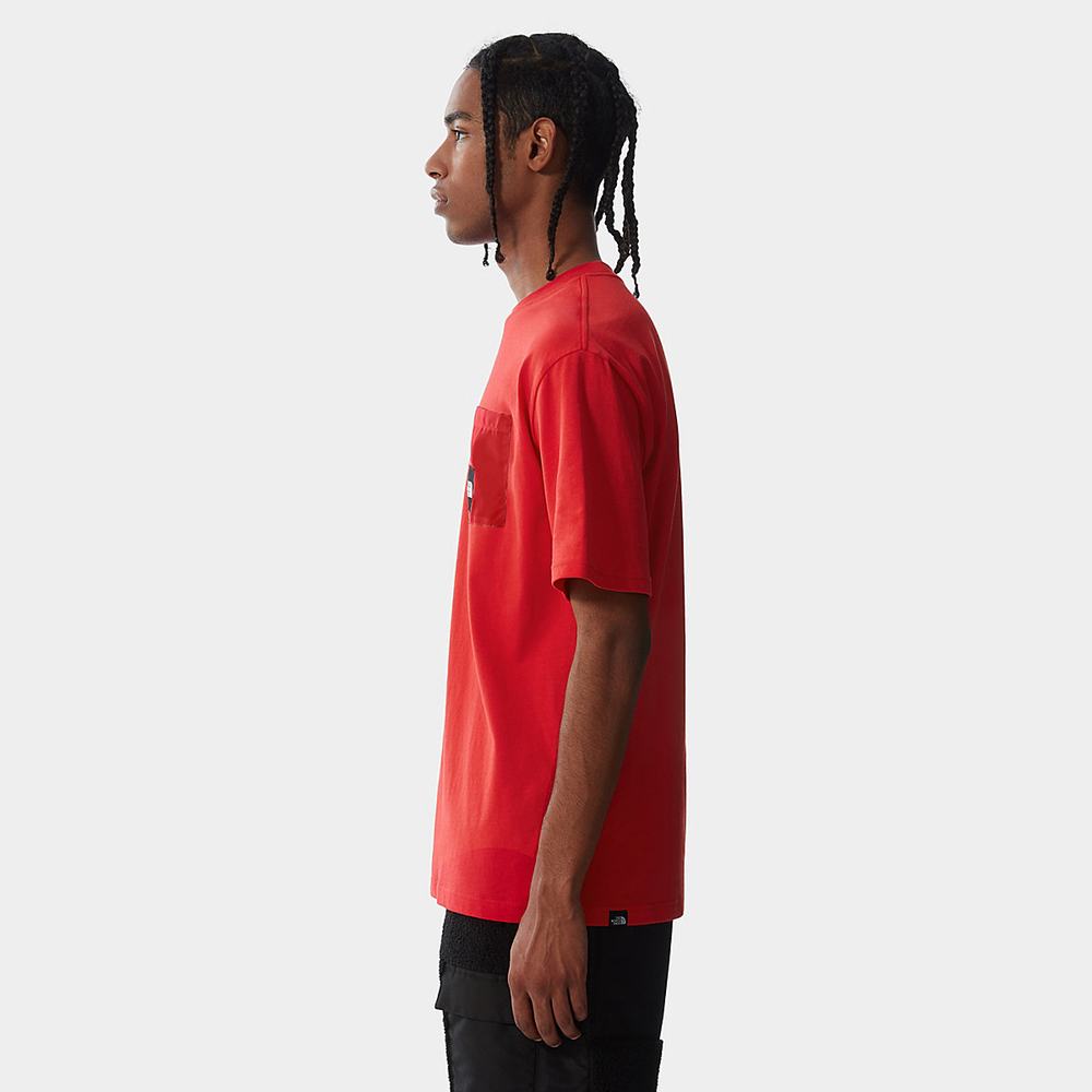 Tricko The North Face SEARCH & RESCUE POCKET Panske Červené | UPW-154273