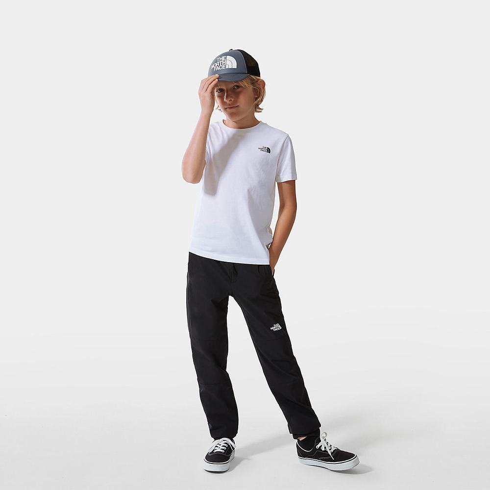 Tricko The North Face SIMPLE DOME Chlapcenske Biele Čierne | OLA-897543